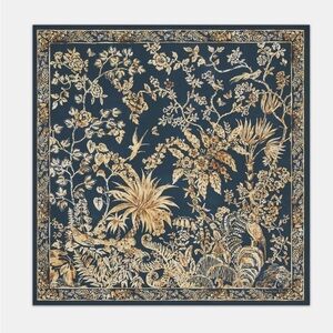 Dior Black and Gold Floral Scarf